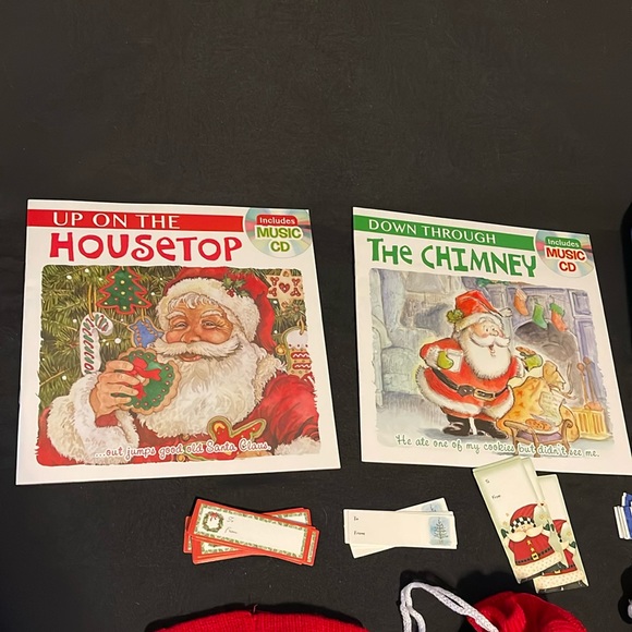 Christmas CD’s w/Read Along Books, Knit Gift Bags, Letters to Santa Kit & Tags - Picture 2 of 16